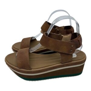 Yellow Box Women's Brown Slingback Wedge Sandals Size 9‎ Casual Summer